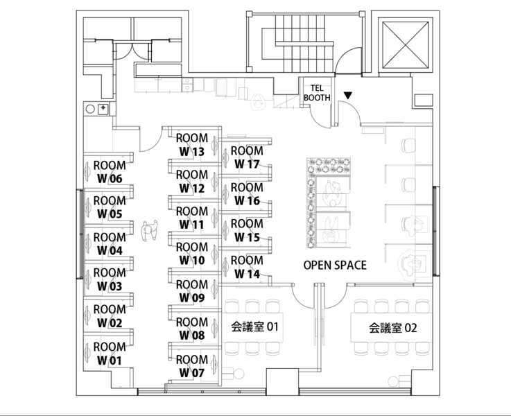H1T九段下 ROOM W 14 写真3