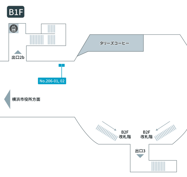 テレキューブ馬車道駅206-01 写真3