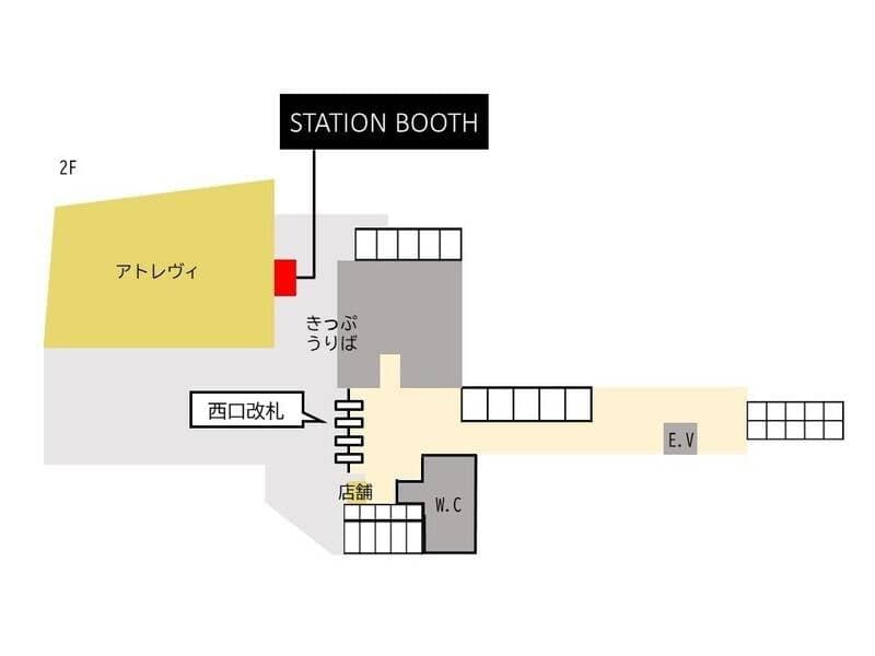東中野駅西口改札外