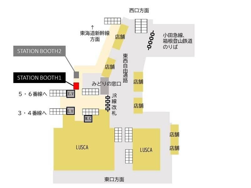 小田原駅改札内通路(在来線側)