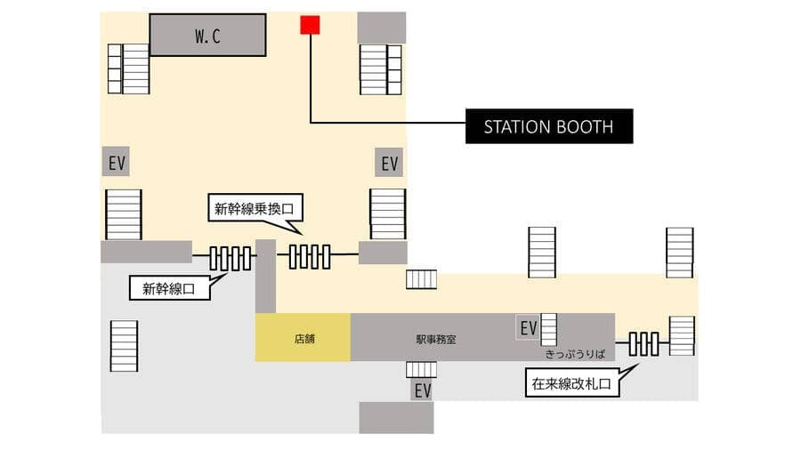 新倉敷駅新幹線改札内